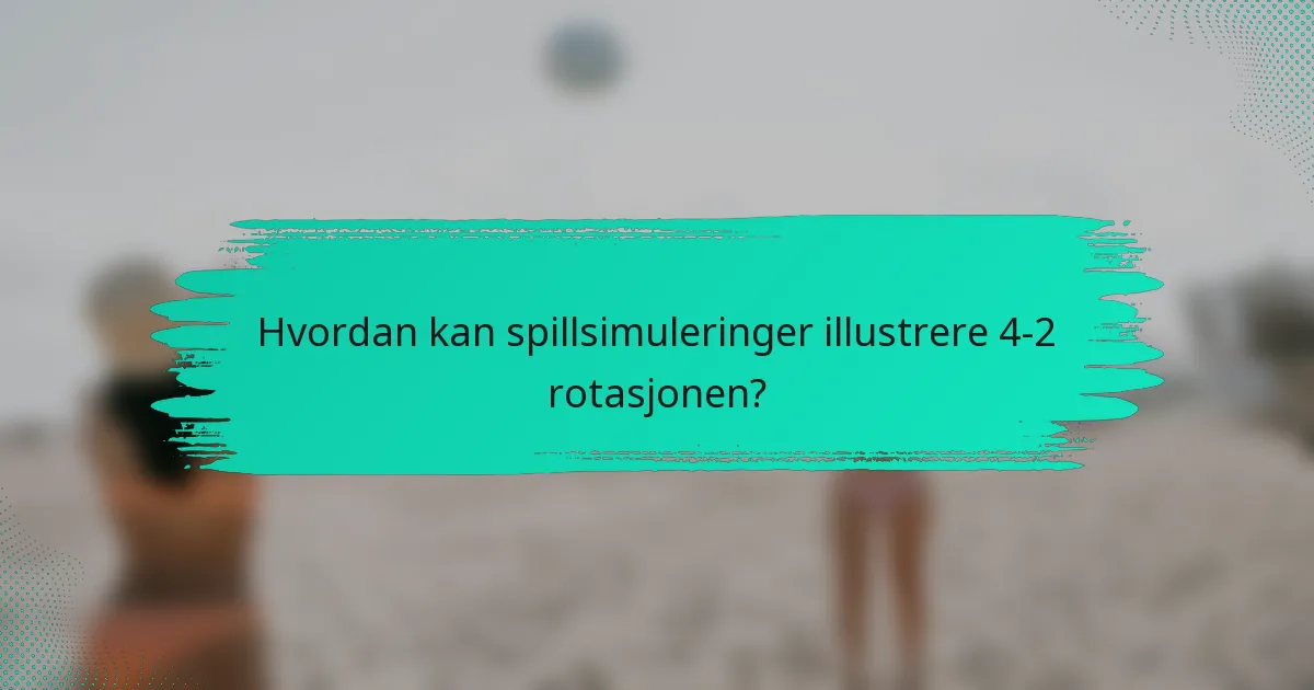 Hvordan kan spillsimuleringer illustrere 4-2 rotasjonen?